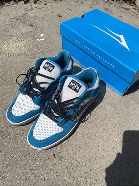 Men’s Lakai Blue and White Skate Sneakers